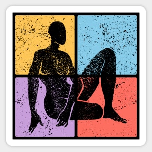 Artistic Female Pop Art Design - Feminine Icon Art Sticker